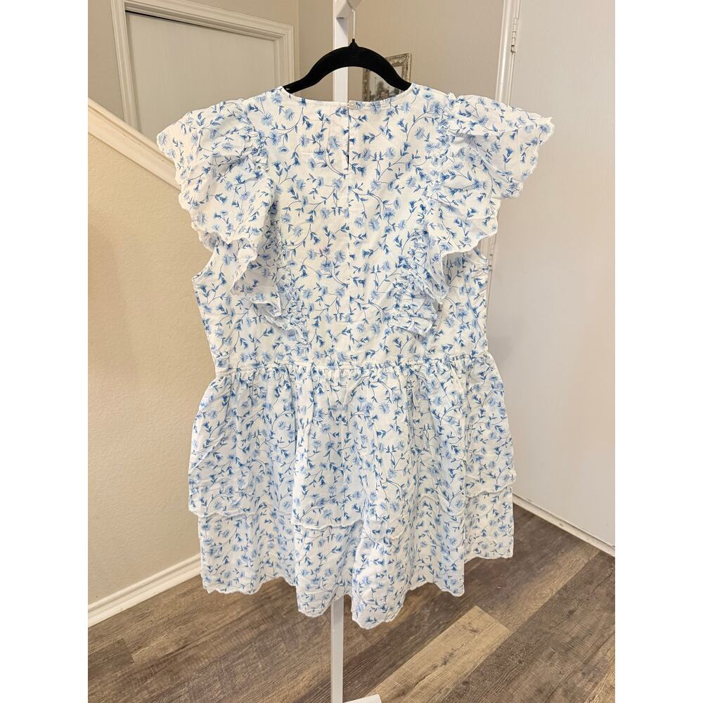 Simply Southern Blue Floral Babydoll Dress Size Large NWT - Picture 4 of 5